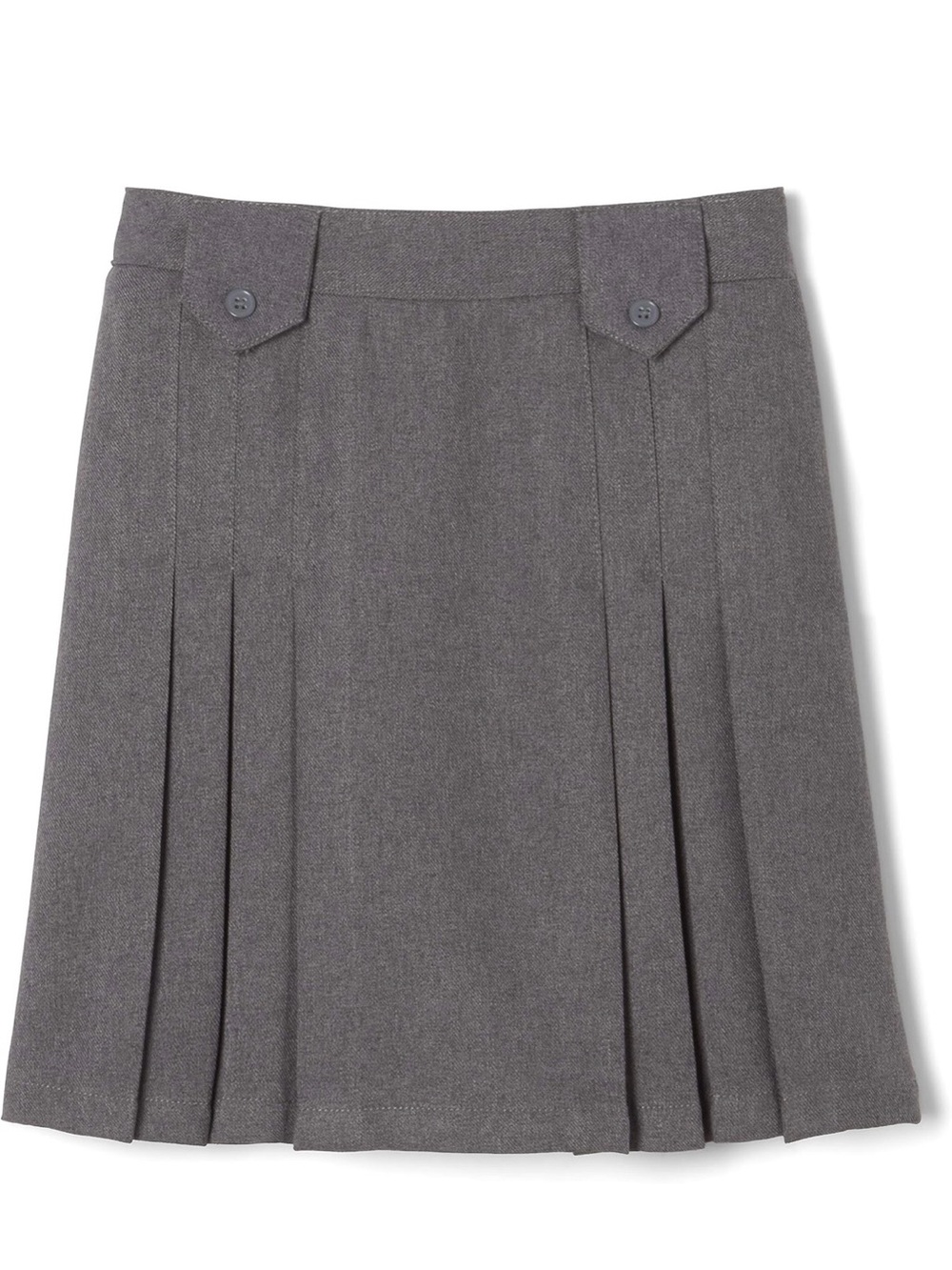 Pleated Mini Skirt in Charcoal Gray - Girl's Skirt
